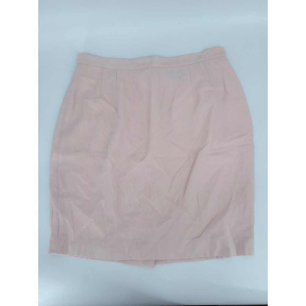 Kasper Pencil Skirt Straight 90s Vintage Womens Size 14 Pastel Pink Knee Length